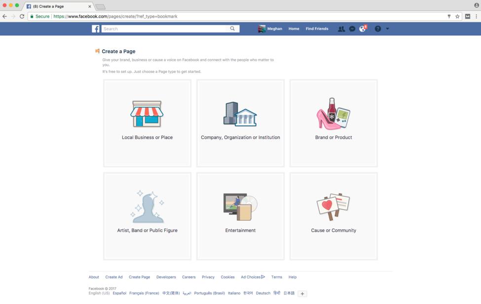 Facebook step 2