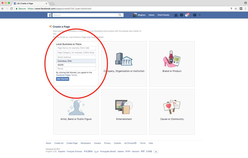 Facebook step 3