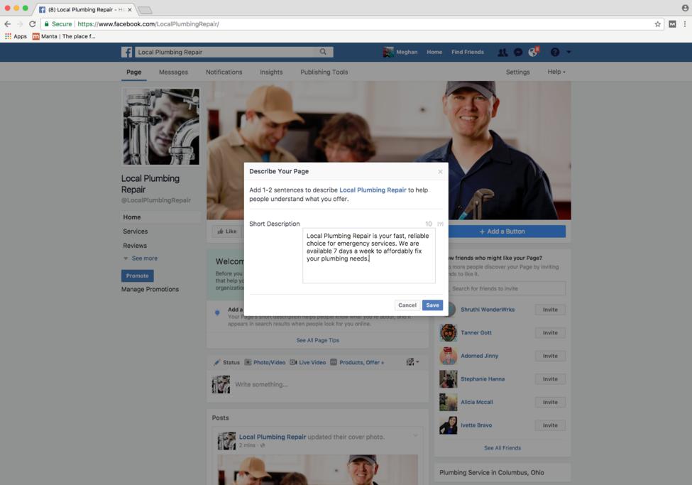 Facebook step 8