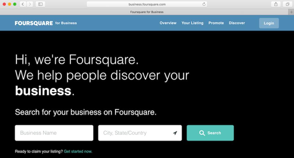 Foursquare step 1