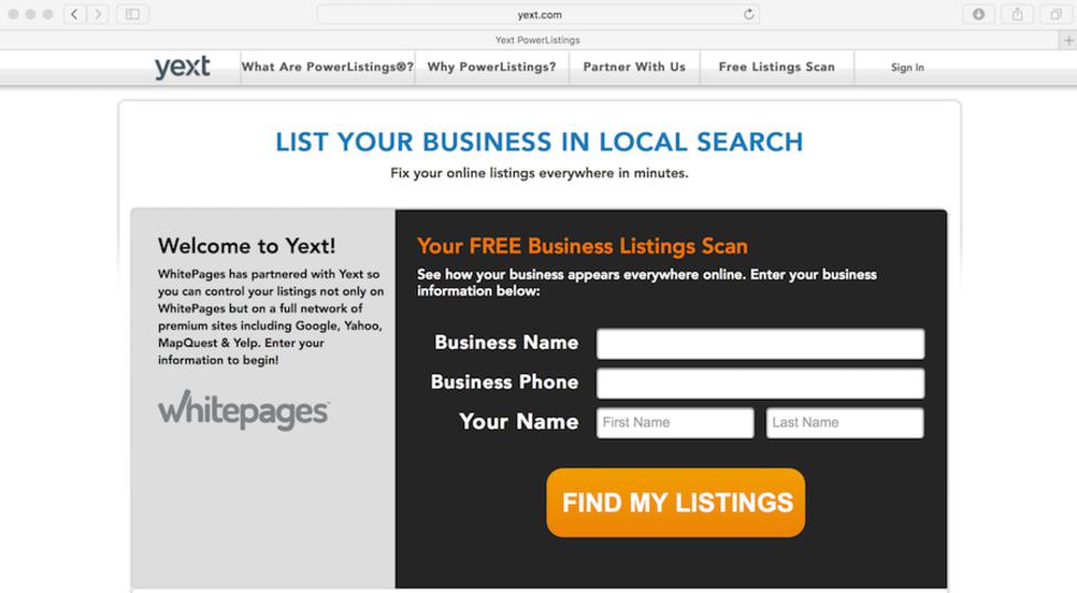 Whitepages step 2